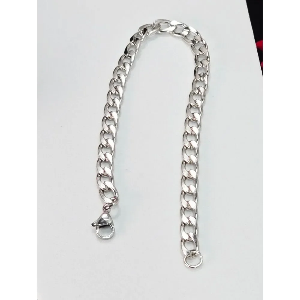 Chunky Curb Chain Bracelet 7mm 8.5